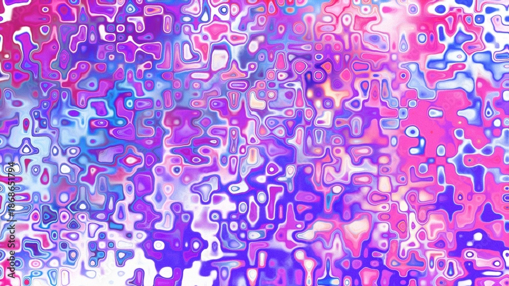 Fototapeta premium Abstract organic cellular texture with soft purple and pink tones, fluid mosaic pattern and dreamy digital surface