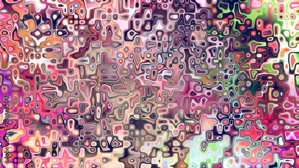 Naklejka premium Abstract organic cellular texture with soft purple and pink tones, fluid mosaic pattern and dreamy digital surface