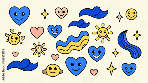 Landscape isolated on white background Vector