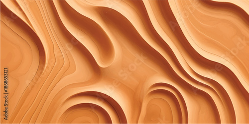 Abstract carved wooden texture background with flowing organic wood grain patterns for luxury interior wall panels, modern furniture surfaces and premium architectural design projects