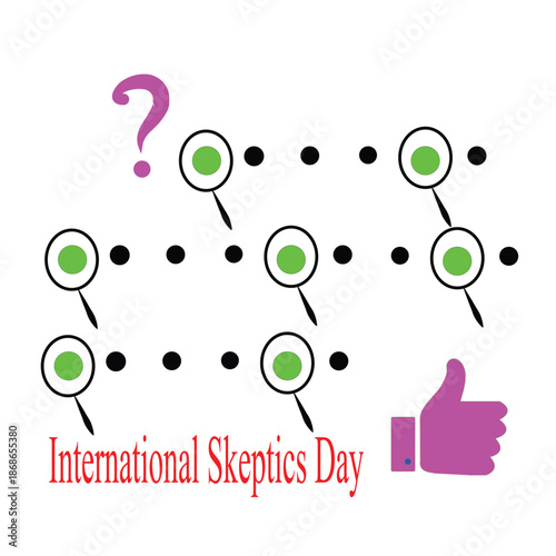 International Skeptics Day Critical Thinking Illustration