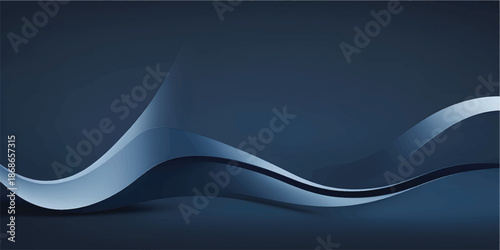 Abstract blue wave background featuring a dynamic digital design with smooth flowing lines and futuristic wavy patterns creating a professional business wallpaper illustration
