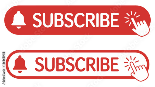 subscribe button cursor icon red