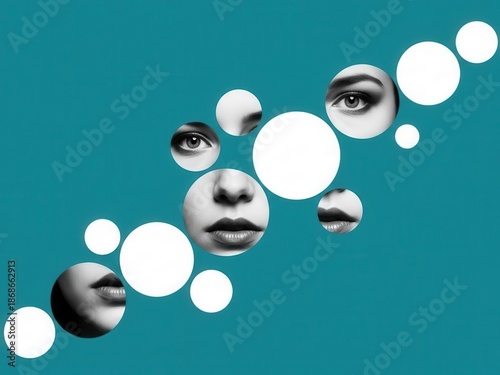 Facial fragmentation in abstract form