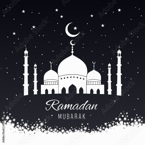 Taj Mahal Vector Illustration with Dome and Minarets in Agra India