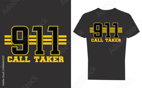Womens 911 dispatcher call taker gifts thin gold line silhouette