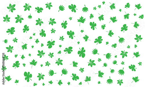 green clover seamless pattern st patricks background, lucky shamrock repeating pattern festive texture, clover leaf pattern wallpaper green, Green Clover Seamless Pattern Background Symbolizing Luck