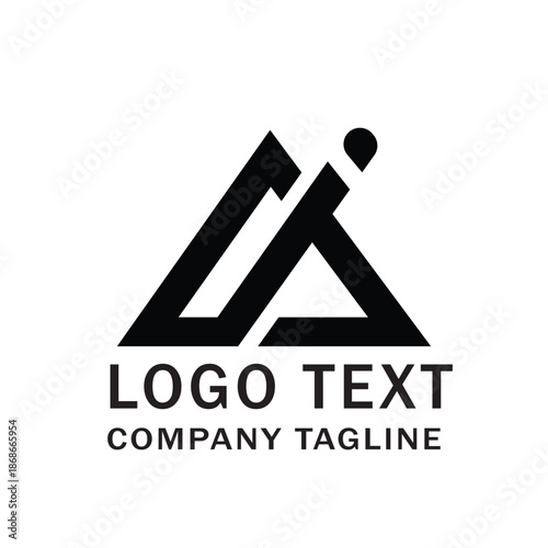  ai or ni or ai letter logo design
