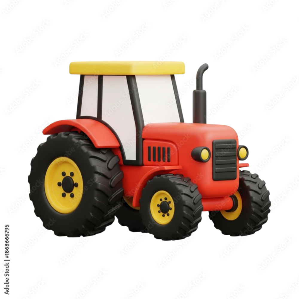 Obraz premium Tractor 3d farm vehicle