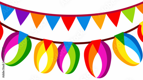 Party decorations isolated on white background Vector