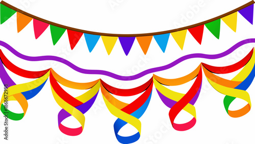 Party decorations isolated on white background Vector