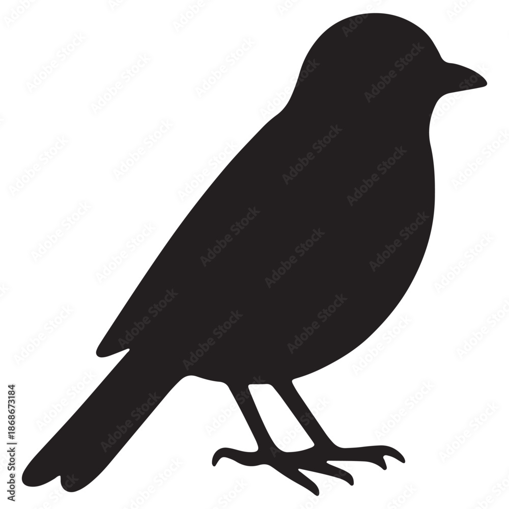 Obraz premium Black crow vector illustration on white background