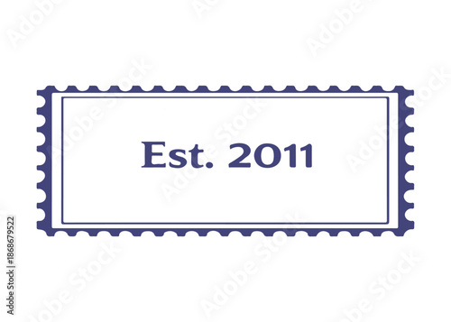 est 2011 postage stamp vector icon on a white background
Vector postage stamp on a white background