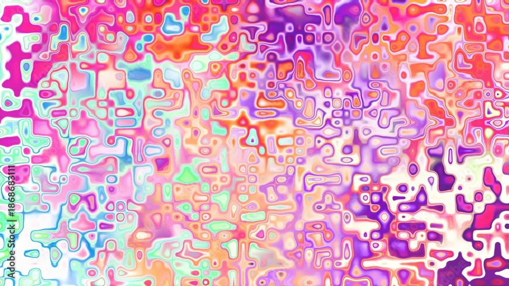 Fototapeta premium Abstract organic cellular texture with soft purple and pink tones, fluid mosaic pattern and dreamy digital surface