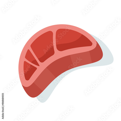 Raw steak vector illustration with fresh meat texture. Ideal for culinary projects, restaurant menus, butcher shop branding, food design, and cooking related visuals.