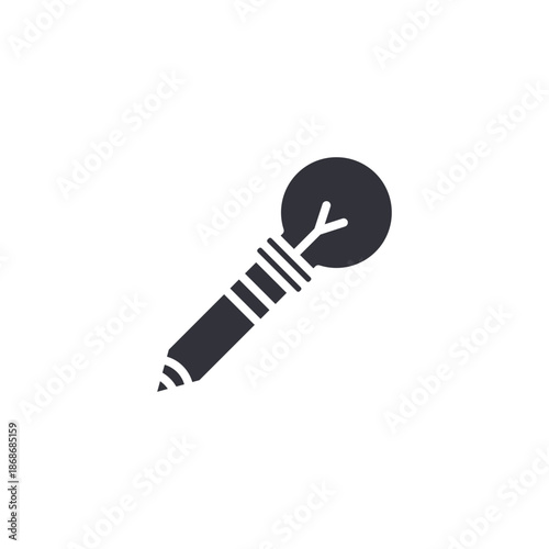 Microphone with lightning icon symbolizing podcasting, audio recording, broadcasting, sound production, and creative media communication.