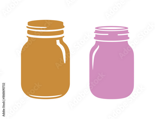 Jar symbol, stock graphic, logo set apart on a white backdrop