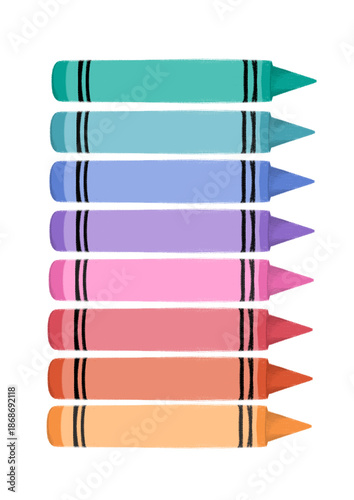 Crayones de todos los colores 