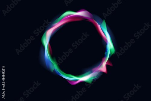 Color gradient circle backgrounds featuring abstract neon light blend shapes, smooth multicolor transitions, and luminous mesh blur ideal for logos, futuristic layouts, and modern vector design templa