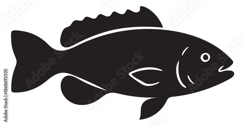 Cartoon fish vector illustration in water