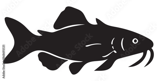 Great white shark vector illustration swimming in the ocean
