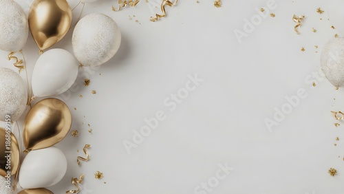 Golden Grace — Elegant Luxury Birthday Template on Matte White