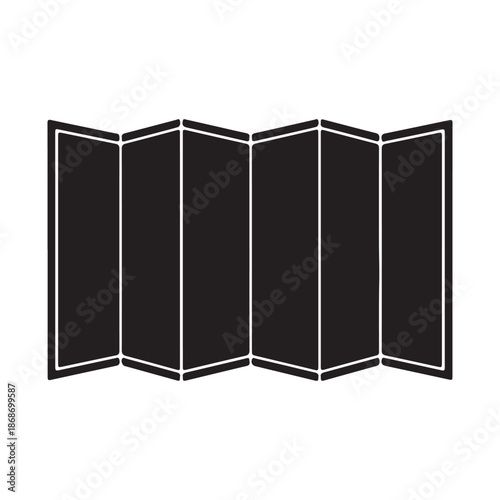 Abstract Folding Screen Design with Multiple Panels in Minimalist Style
