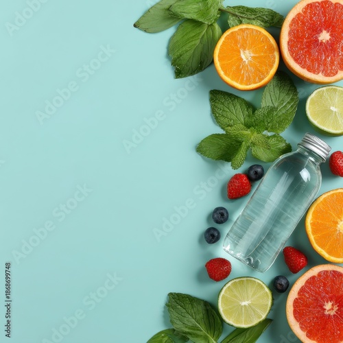 Minimal Wellness and Nutrition Concept Photo