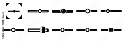 slider control silhouette icon set,Transport symbol. Vector illustration.