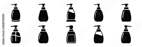 soap dispenser silhouette icon set,Transport symbol. Vector illustration.