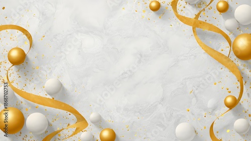 Golden Grace — Elegant Luxury Birthday Template on Matte White