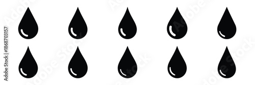 water droplet silhouette icon set,Transport symbol. Vector illustration.