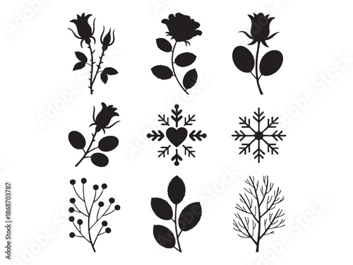  valentine flower collection set