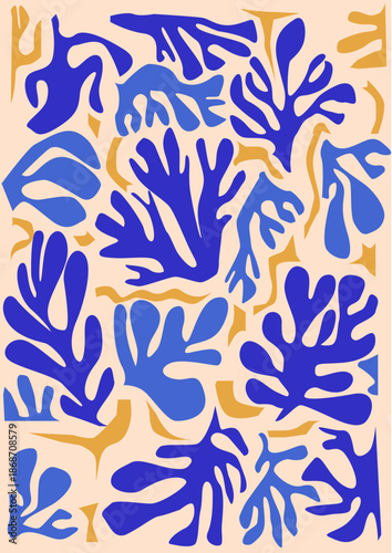 abstract floral coral oceans wave and the beautiful blue coral in tropical sea