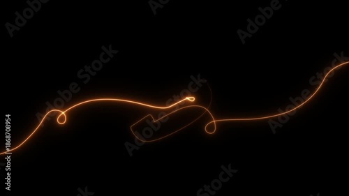 Glowing neon outgoing phone call icon animation and concept of call icon Glowing neon light telephone icon 4k animation on  black background.