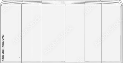 Set of clean modern radiator icons simple vector illustration for heating systems and home design isolated on white