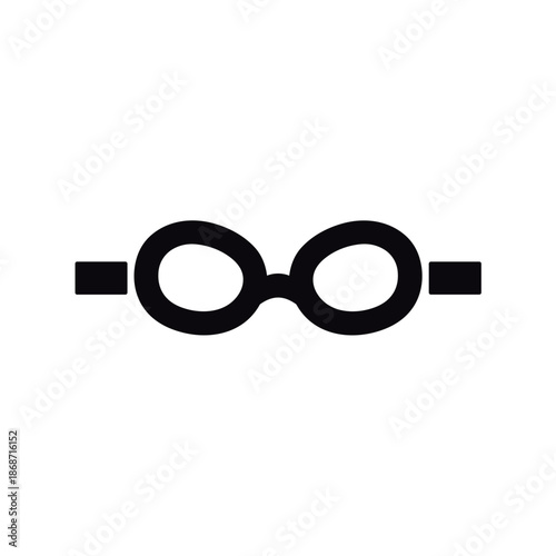 Swim goggles in minimalist design on white background  
