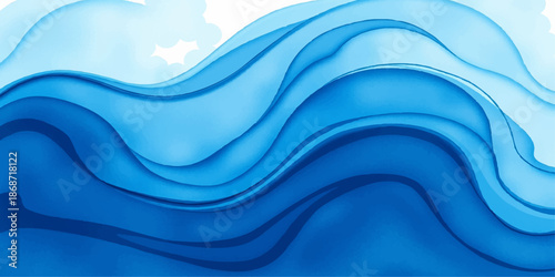 Abstract Dynamic waves of azure hues create a sense of movement and serenity. Fluid forms and tranquil shades evoke feelings of peace and wonder, perfect for adding an artistic touch to your designs.