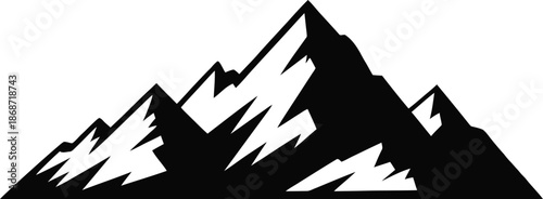 Rugged Mountain Range Silhouette