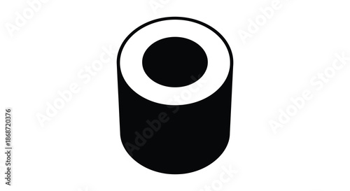 a minimalistic black and white depiction of a simple toggle switch design silhouette