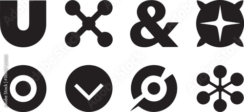 Abstract Geometric Shape Icon Collection