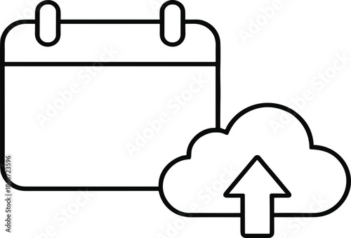 Cloud Upload Icon Vector Illustration