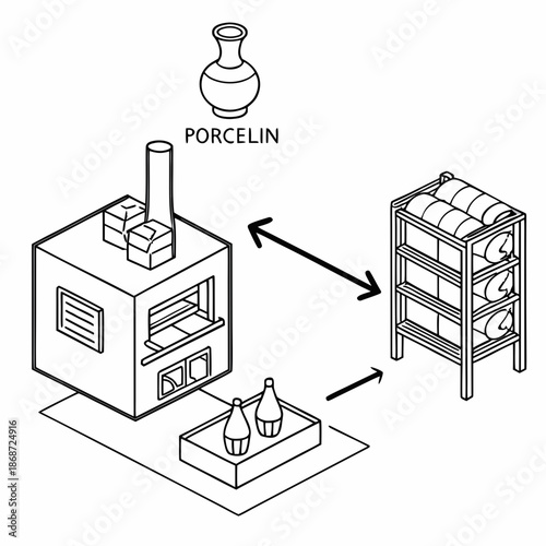 Traditional and Modern Porcelain Production Workflow from Raw Clay Shaping to High-Temperature Kiln Firing Process