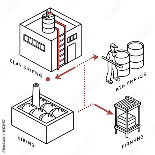 Complete Illustration of the Porcelain Manufacturing Cycle Including Clay Preparation Molding and Professional Kiln Finishing