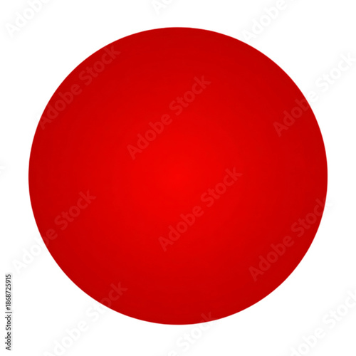 Red circle on black background isolated on transparent background