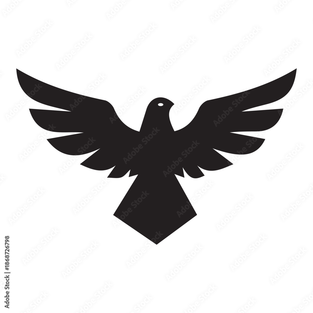 Obraz premium Adobe Illustrator ArtwoEagle Bird Emblem Black and White Logo Designrk