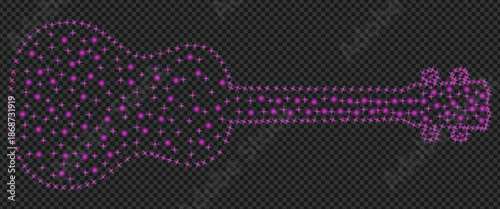 Vibrant purple key with light effect on dark background