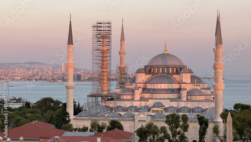 Fotografija istanbul bosphorus sunset view turkiye