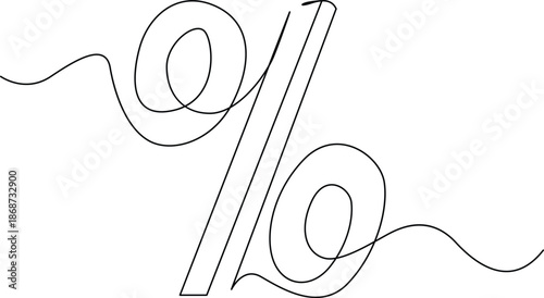 Illustrative percent symbol Vector