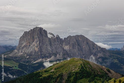 mountain landscape with clouds
